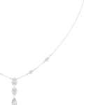 Load image into Gallery viewer, Pear Cluster Drop Necklace — 0.64ct
