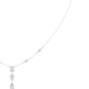 Pear Cluster Drop Necklace — 0.64ct