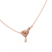 Floral Teardrop Drop Pendant — 0.29ct