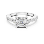 Lumière Asscher Cut Diamond Ring