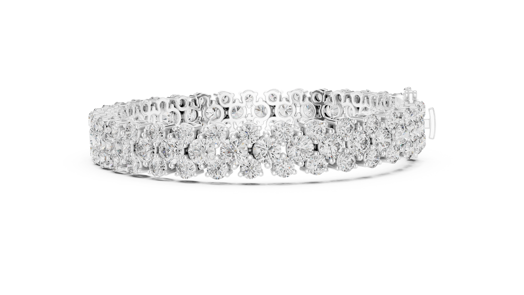 Two-Row Diamond Bracelet — 17.38ct