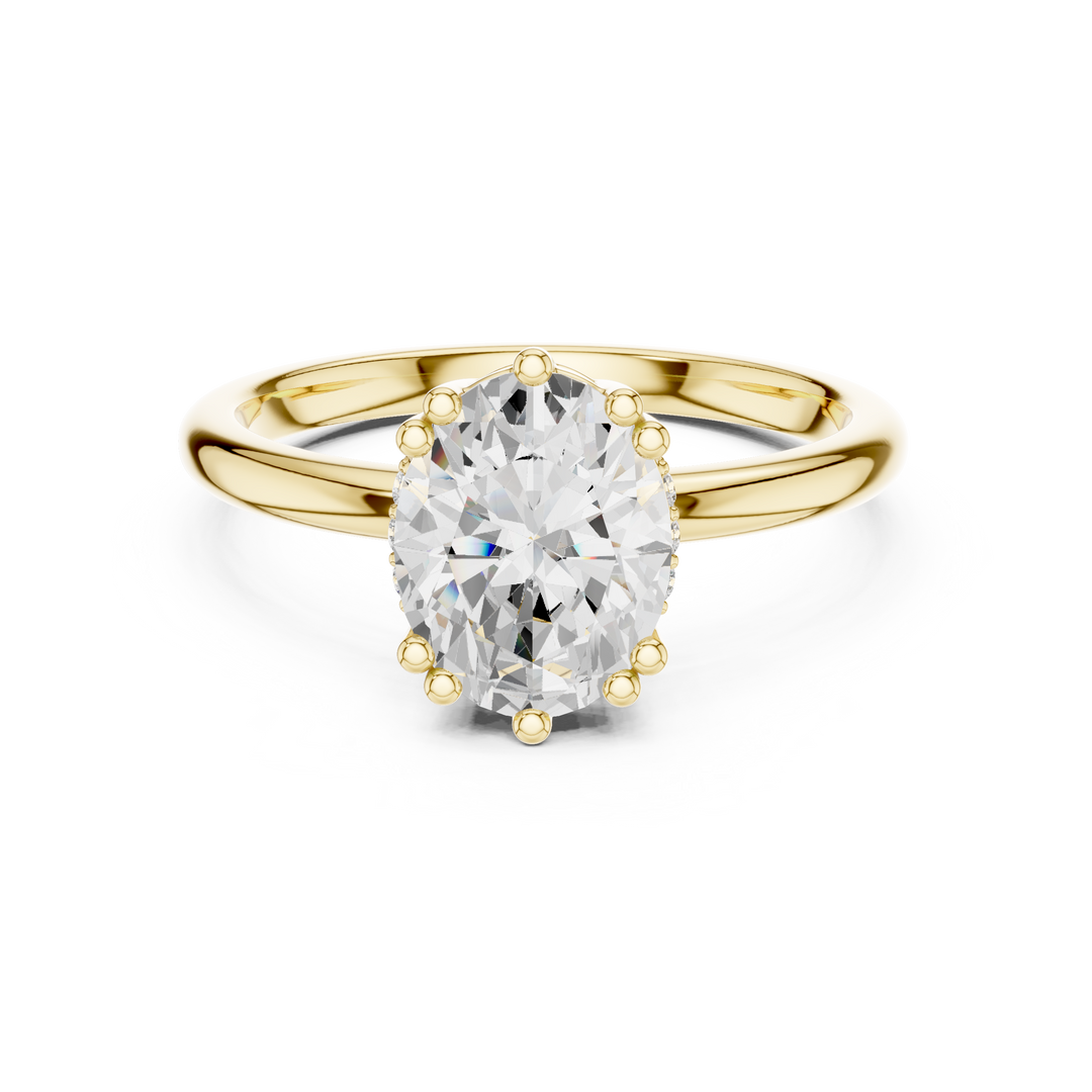 Rosalind Oval Diamond Accent Ring