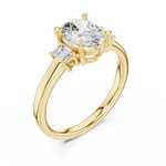 Load image into Gallery viewer, Marquette Oval Three-Stone Diamond Ring
