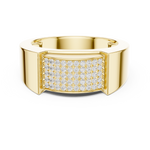Load image into Gallery viewer, Micro-Set Flat Top Mens Ring — 0.25ct
