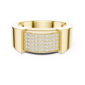 Micro-Set Flat Top Mens Ring — 0.25ct
