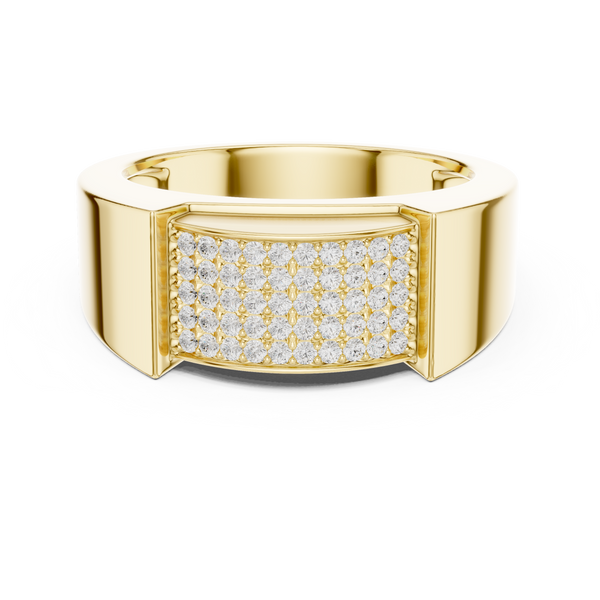 Micro-Set Flat Top Mens Ring — 0.25ct