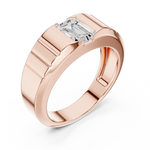 Load image into Gallery viewer, Angular Channel Mens Ring — 0.95ct
