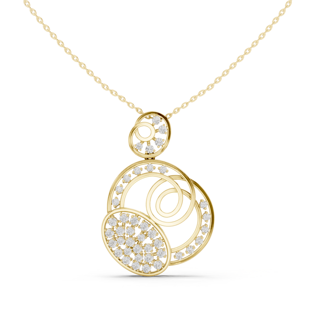 Bubble Circle Pendant — 1.16ct