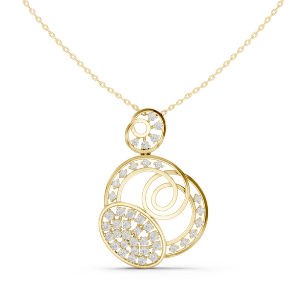 Bubble Circle Pendant — 1.16ct