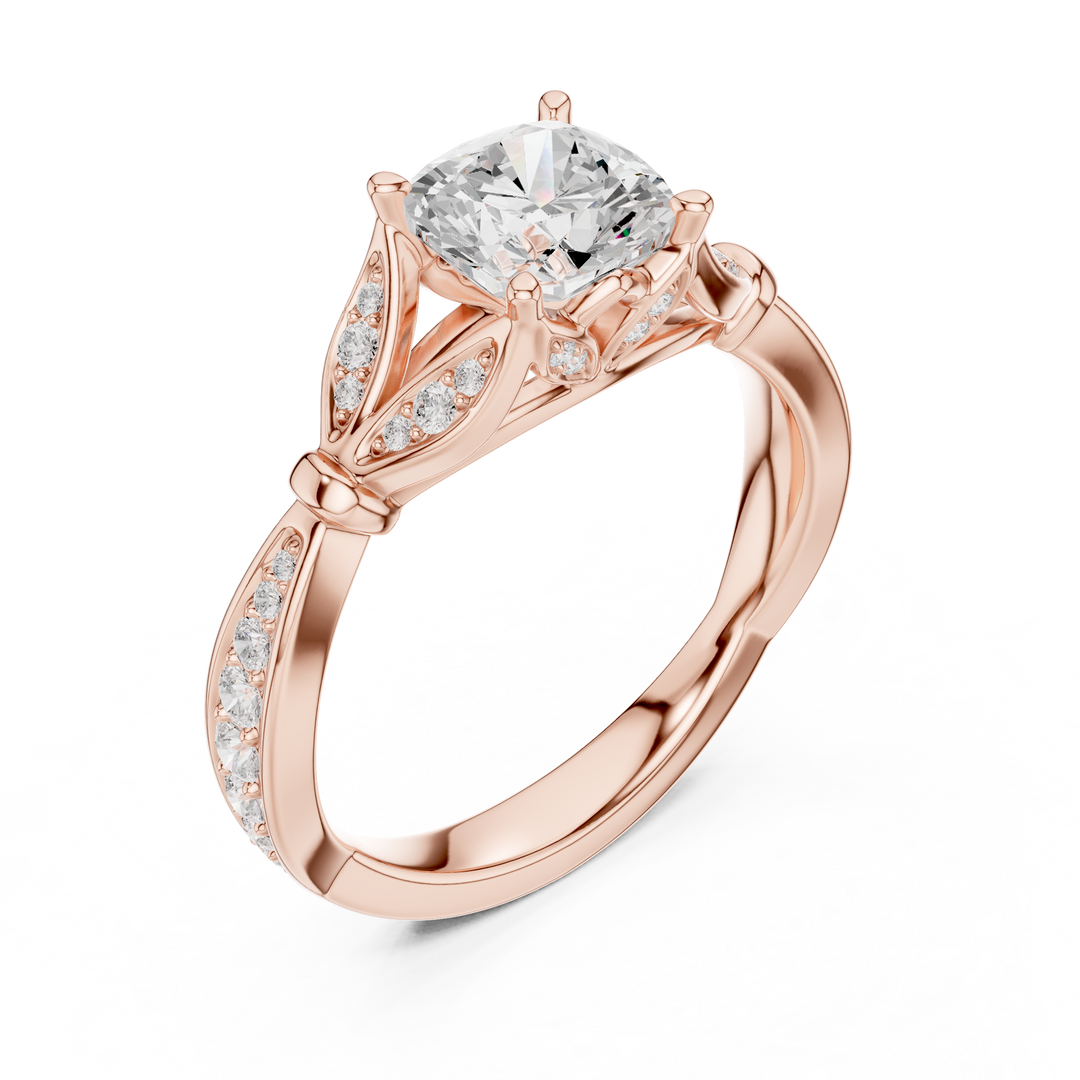 Velvet 1.27ct Cushion Cut Diamond Ring