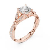 Velvet 1.27ct Cushion Cut Diamond Ring