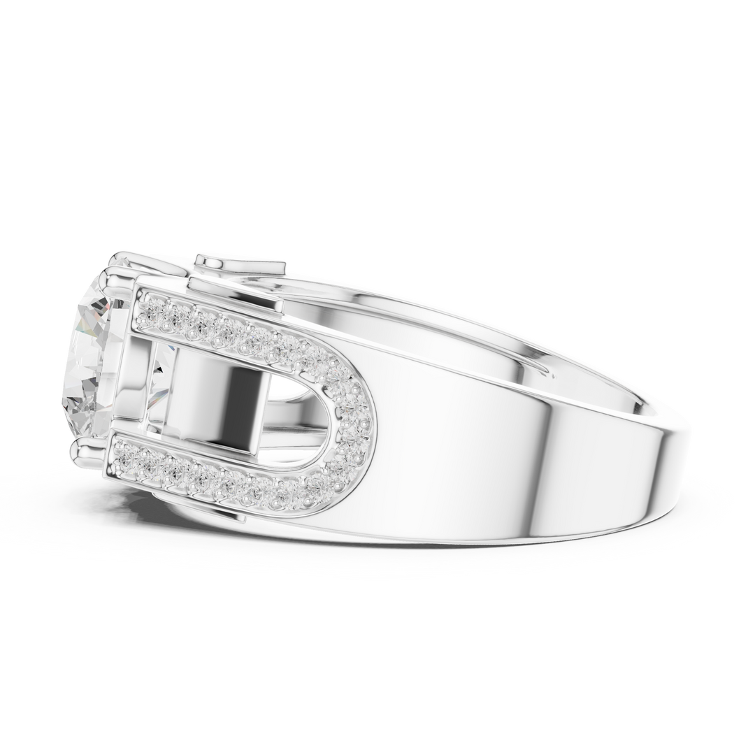 Pavé Split Shoulder Mens Ring — 1.69ct