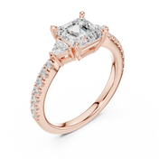 Lumière Asscher Cut Diamond Ring