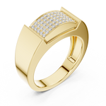 Load image into Gallery viewer, Micro-Set Flat Top Mens Ring — 0.25ct
