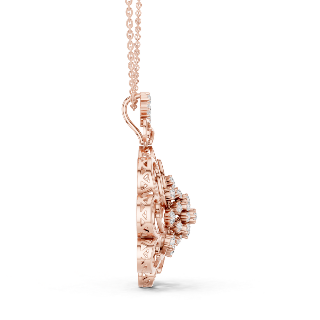 Ornate Scroll Pendant — 1.03ct