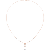 Pear Cluster Drop Necklace — 0.64ct