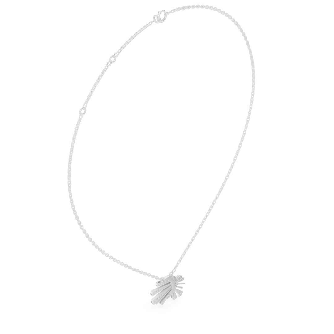 Starburst Sunray Pendant Necklace — 0.30ct