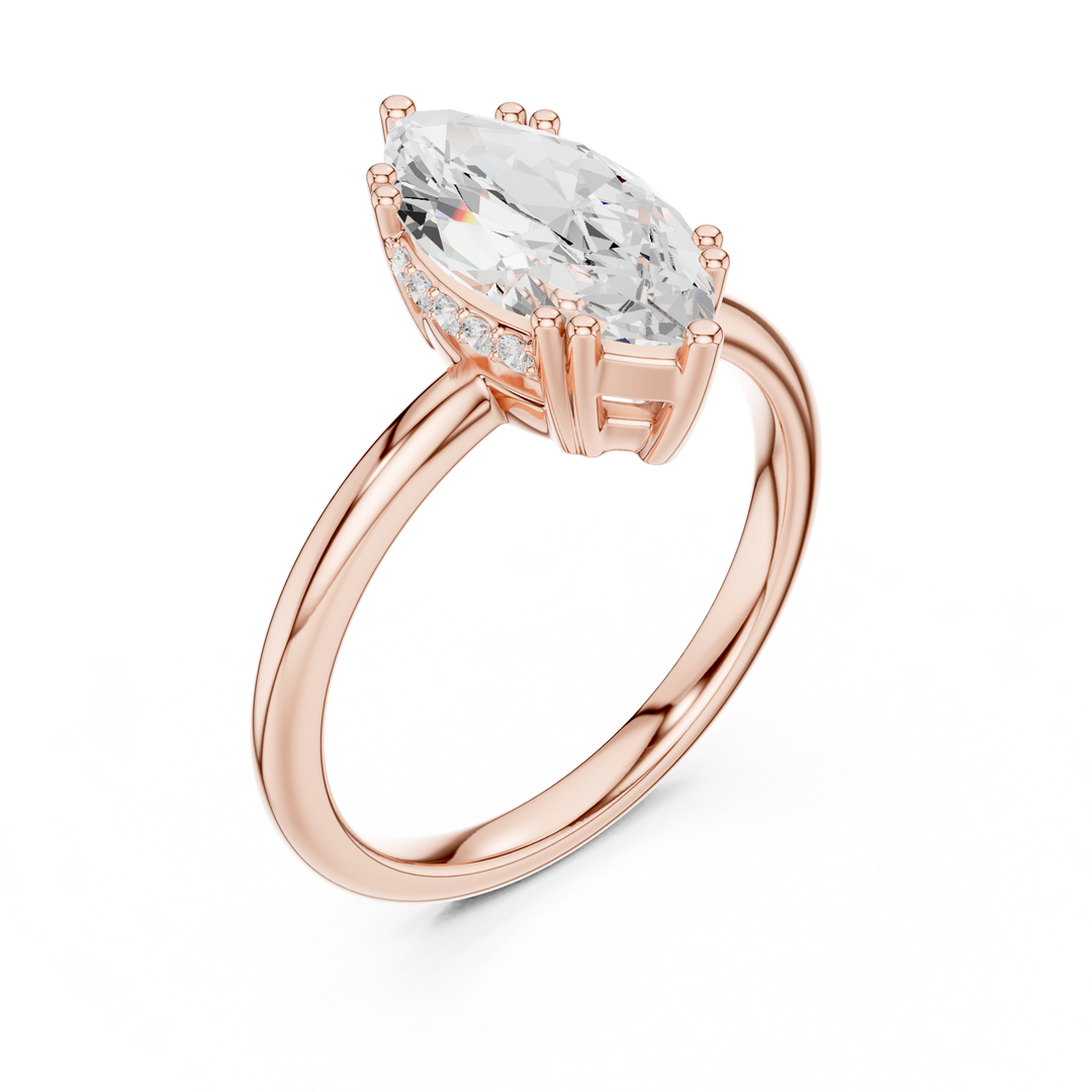 Fantaisie Marquise Diamond Accent Ring