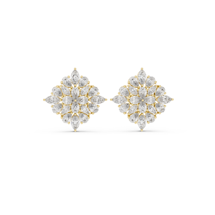 Jyoti Diamond Halo Stud Earrings
