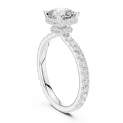 Celeste 1.50ct Cushion Diamond Halo Engagement Ring