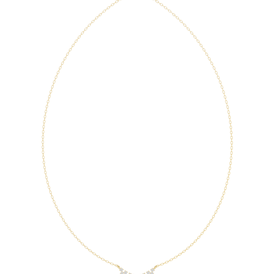 Diamond Crescent Pendant Necklace — 0.23ct