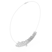Peacock Fan Choker Necklace — 4.24ct