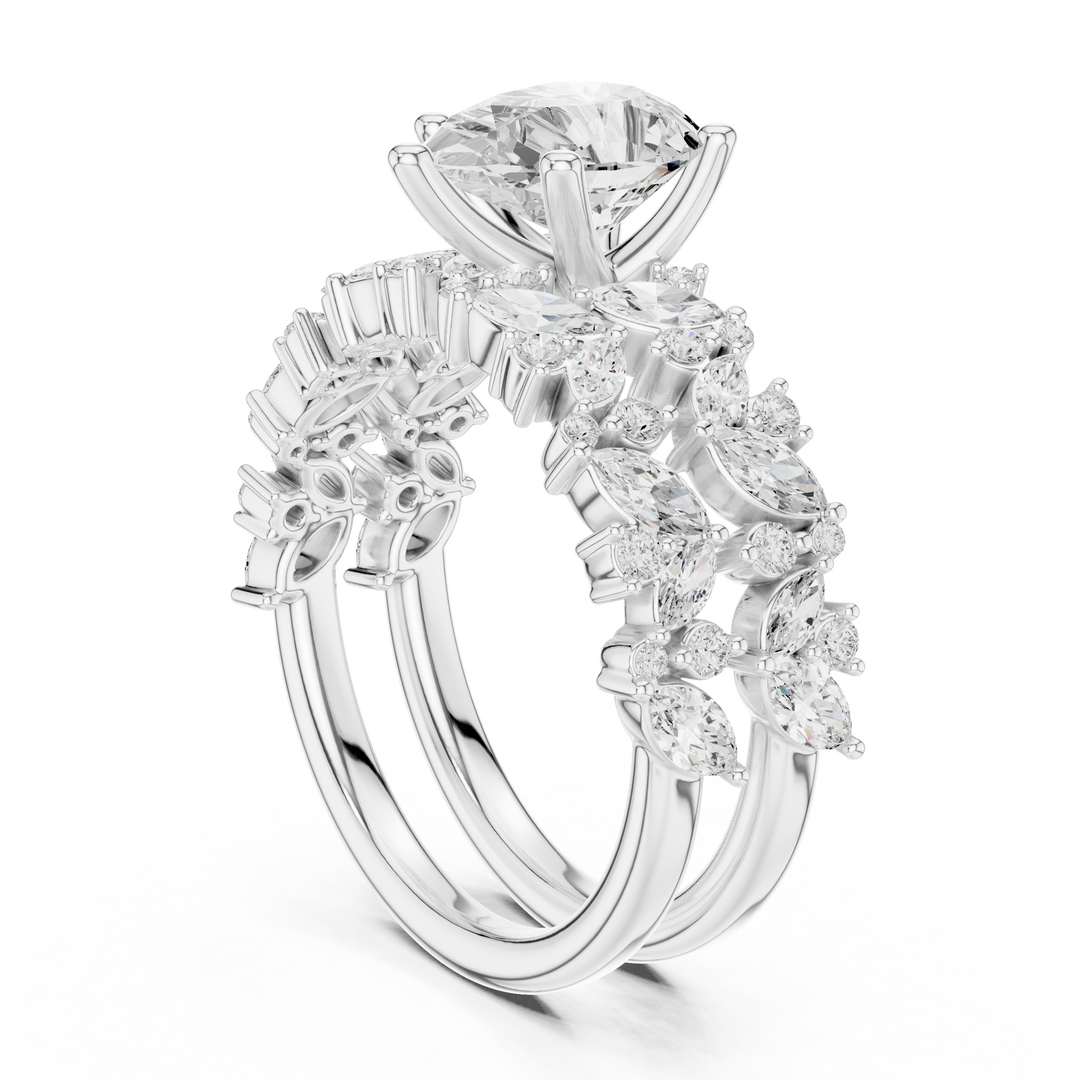 Raindrop 1.60ct Pear Shape Diamond Ring