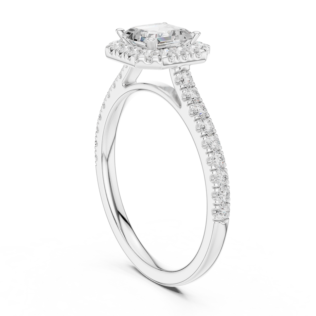 Mireille 0.86ct Emerald Cut Diamond Ring