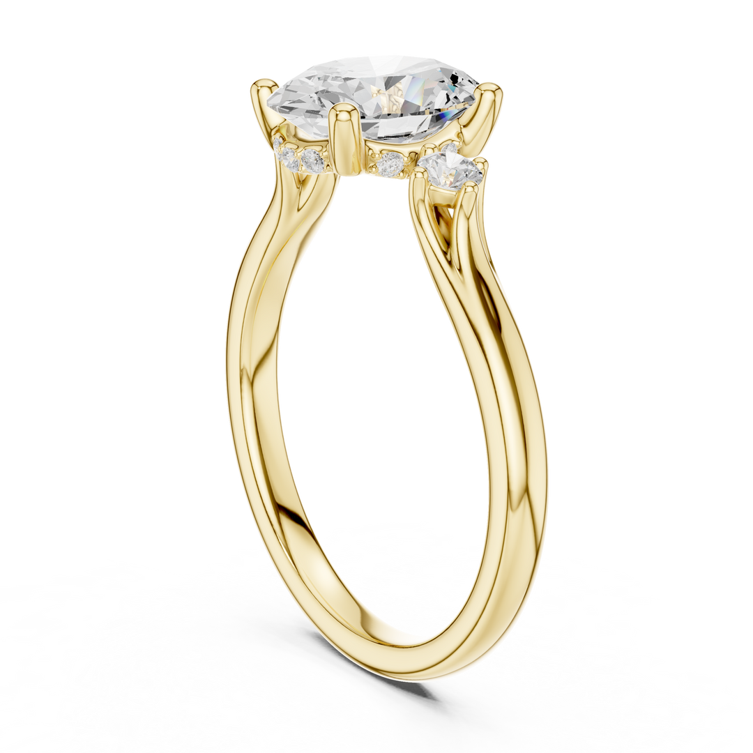 Belle Oval Diamond Solitaire Ring