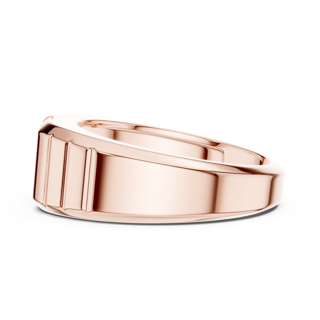 Angular Channel Mens Ring — 0.95ct