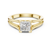 Classic 1.00ct Princess Cut Diamond Solitaire Ring