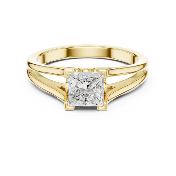 Classic 1.00ct Princess Cut Diamond Solitaire Ring