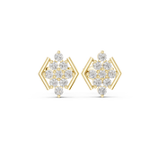 Iris Diamond Solitaire Stud Earrings