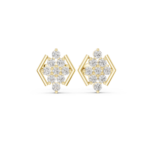 Iris Diamond Solitaire Stud Earrings