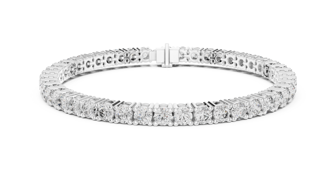 Clasp Tennis Bracelet — 7.42ct