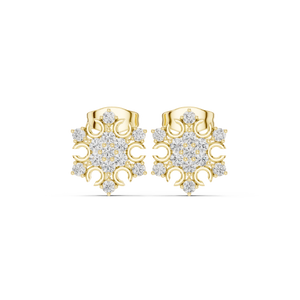 Luna Diamond Solitaire Stud Earrings
