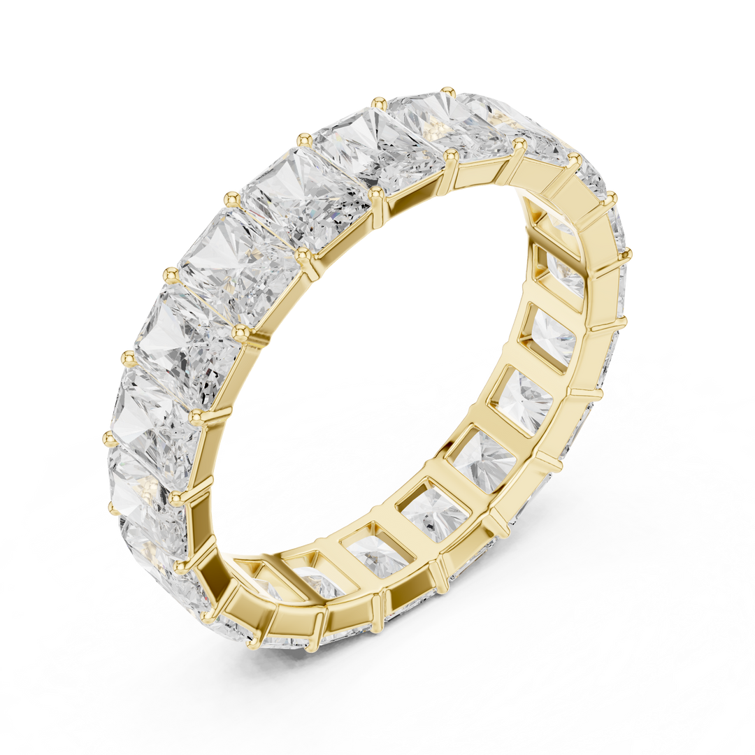 Radiant Eternity Mens Ring — 4.87ct