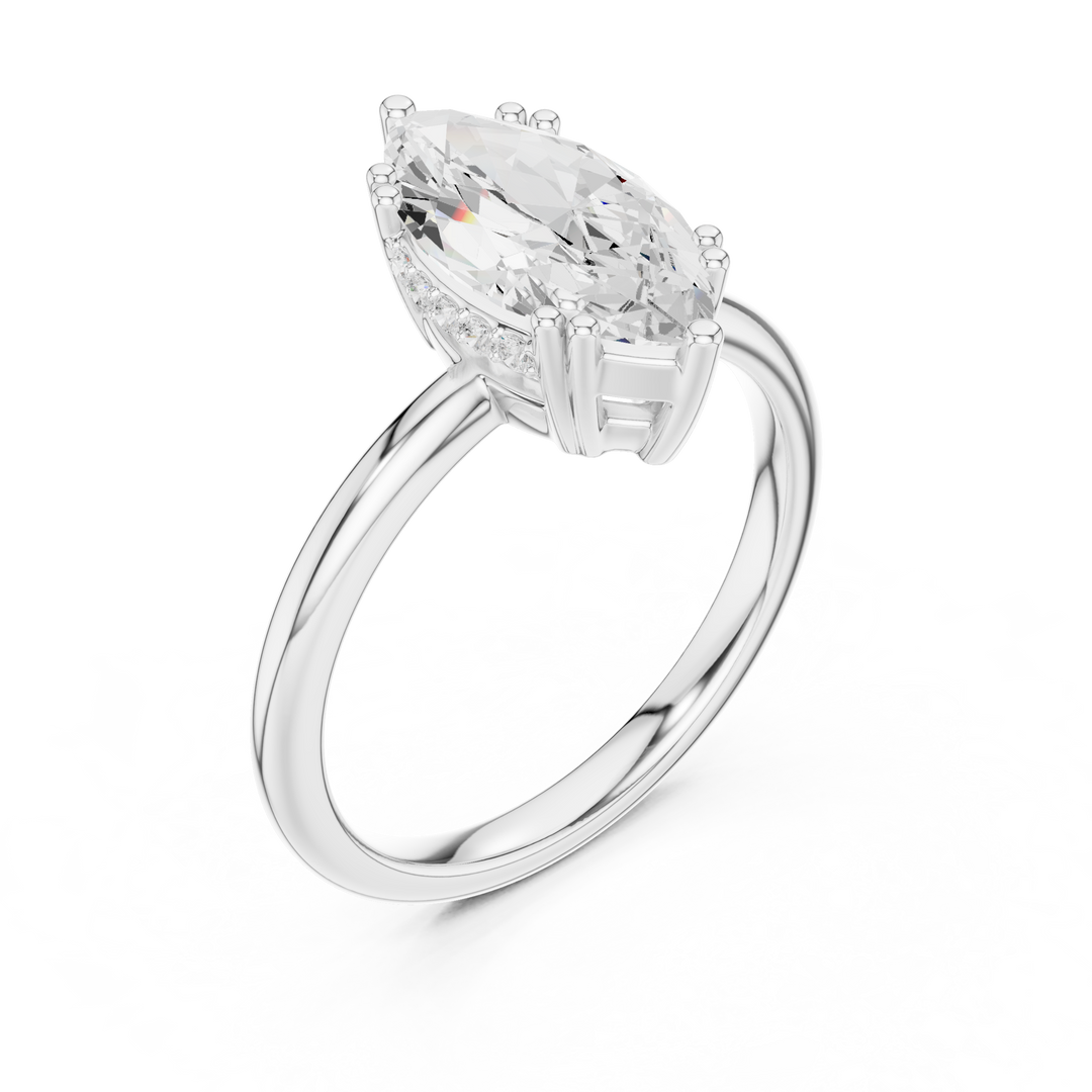 Fantaisie Marquise Diamond Accent Ring