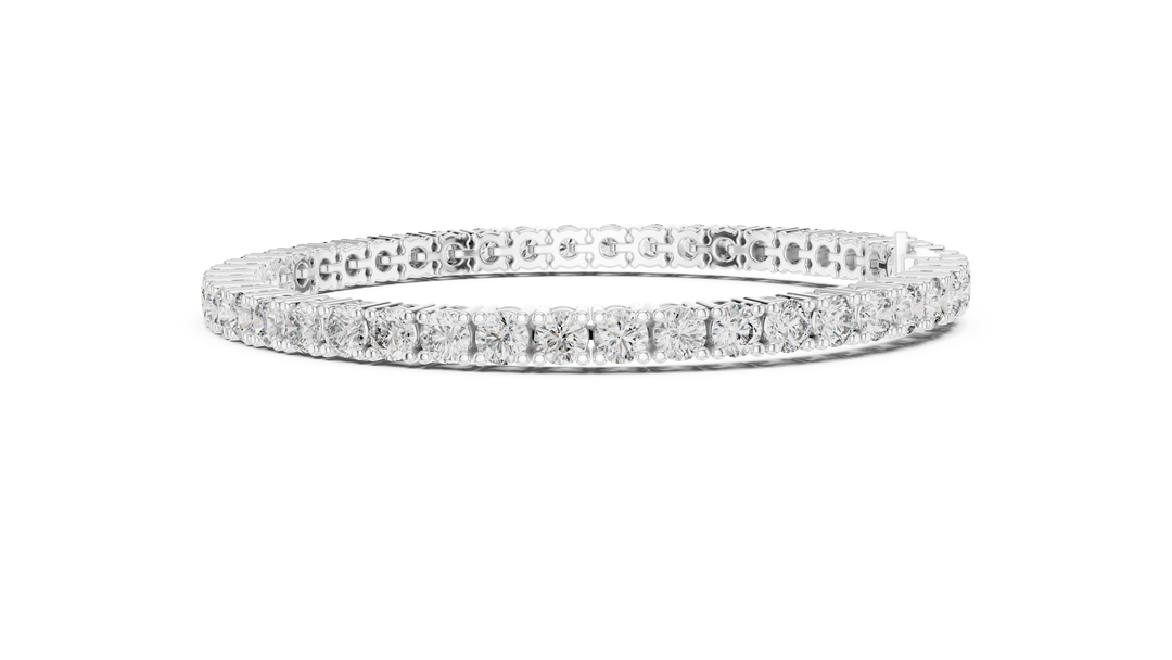 Clasp Tennis Bracelet — 7.42ct