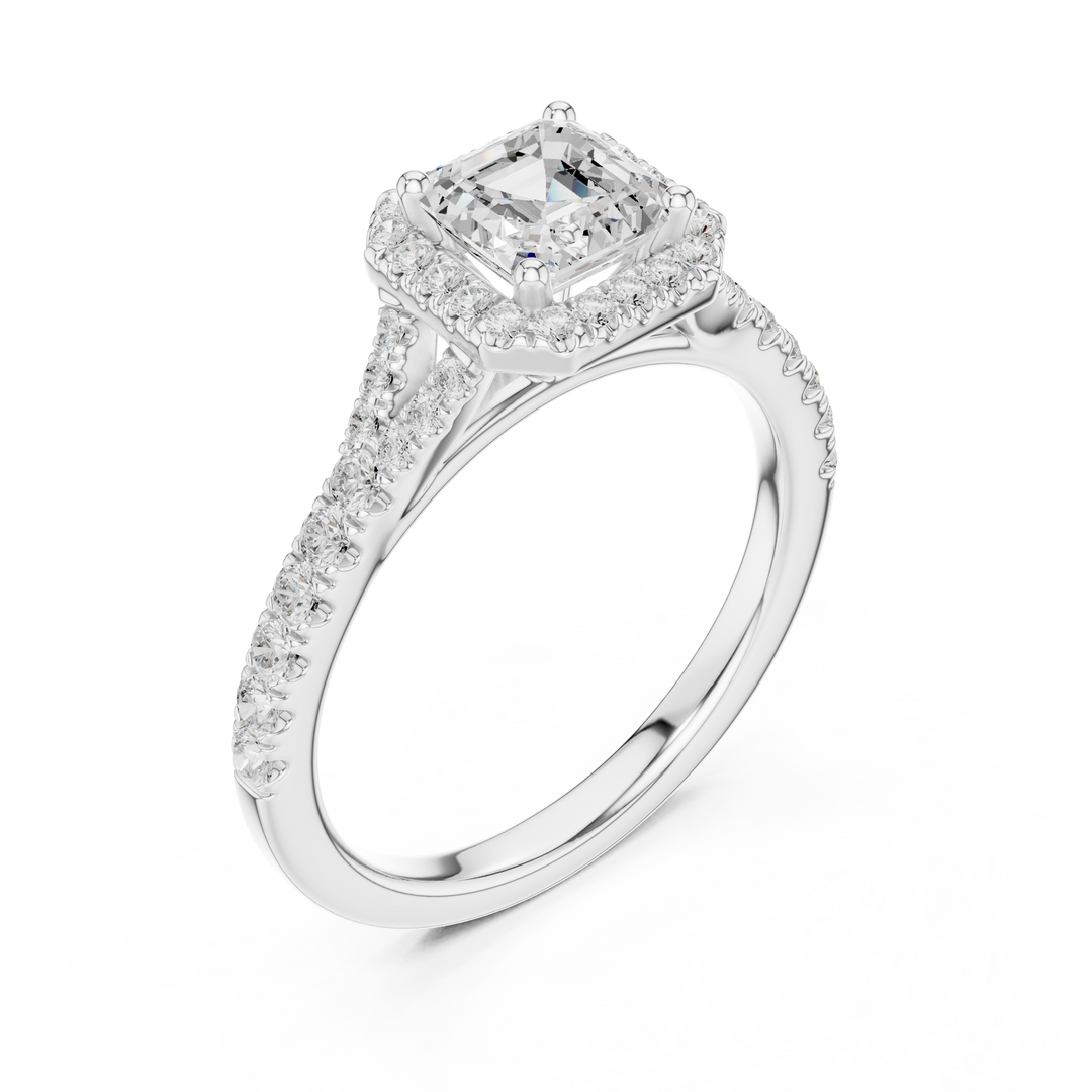 Prism 1.00ct Asscher Cut Diamond Ring