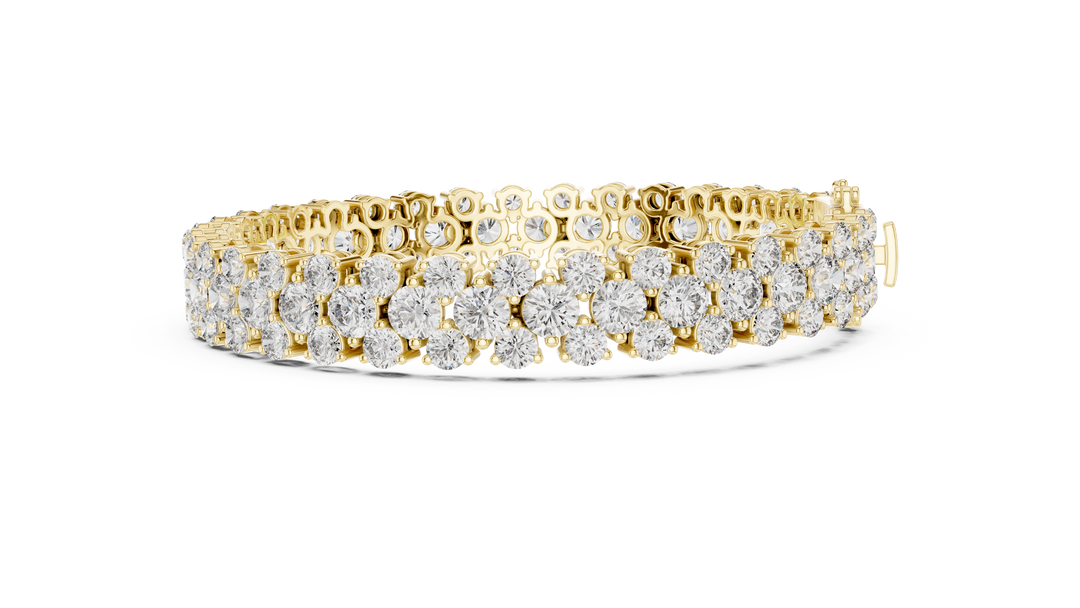 Two-Row Diamond Bracelet — 17.38ct