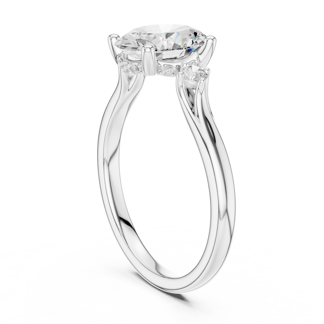 Belle Oval Diamond Solitaire Ring