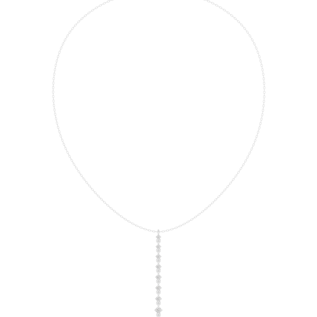 Graduated Solitaire Drop Necklace — 0.63ct