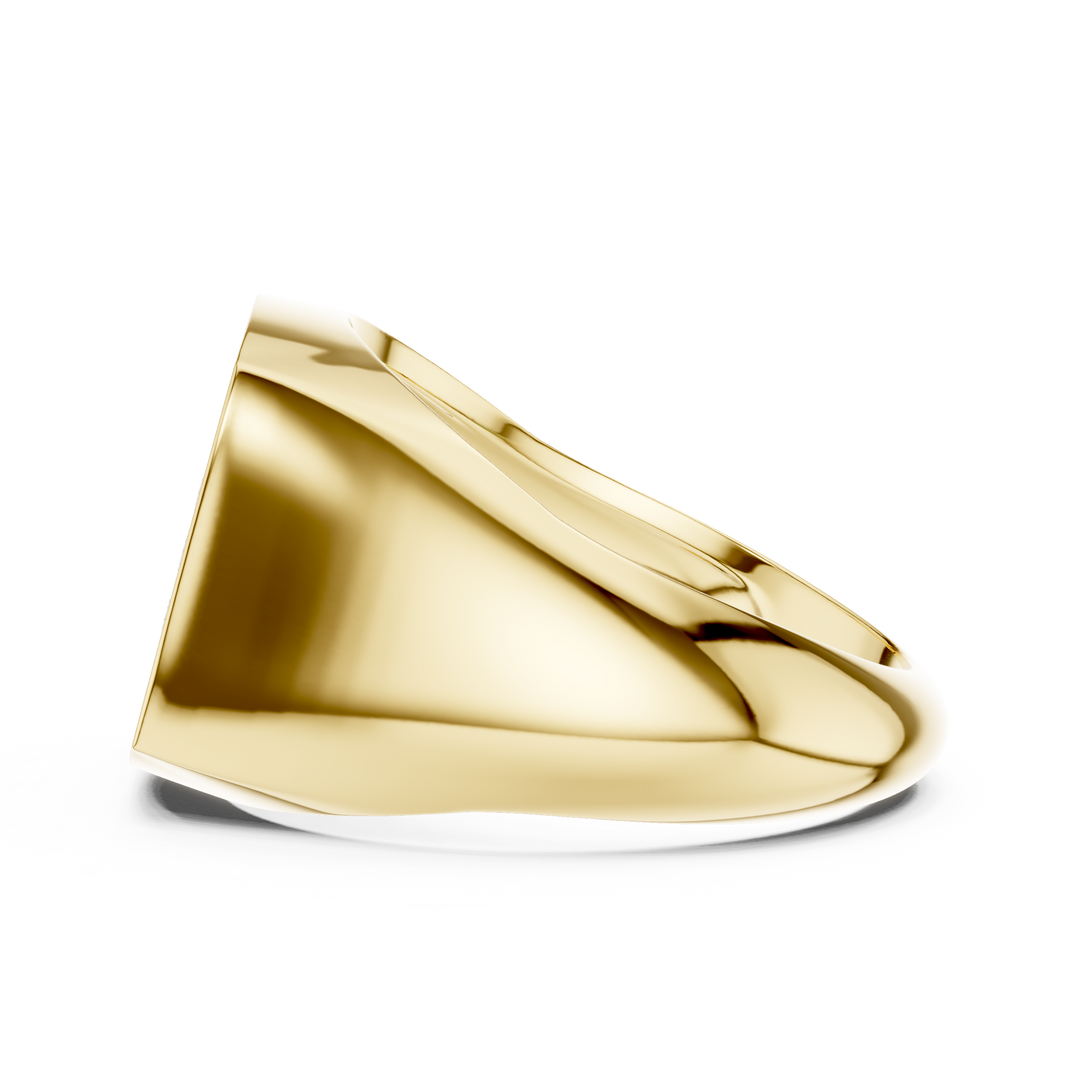 Grid Signet Mens Ring — 0.70ct