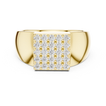 Load image into Gallery viewer, Rectangular Pavé Signet Mens Ring — 0.45ct
