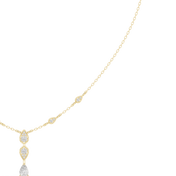 Pear Cluster Drop Necklace — 0.64ct