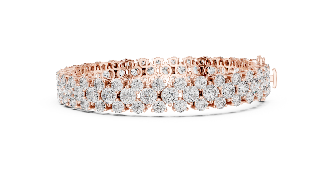 Two-Row Diamond Bracelet — 17.38ct