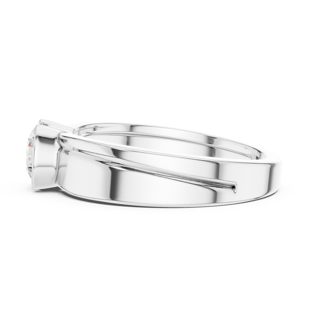 Tapered Channel Mens Ring — 0.50ct