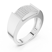Micro-Set Flat Top Mens Ring — 0.25ct