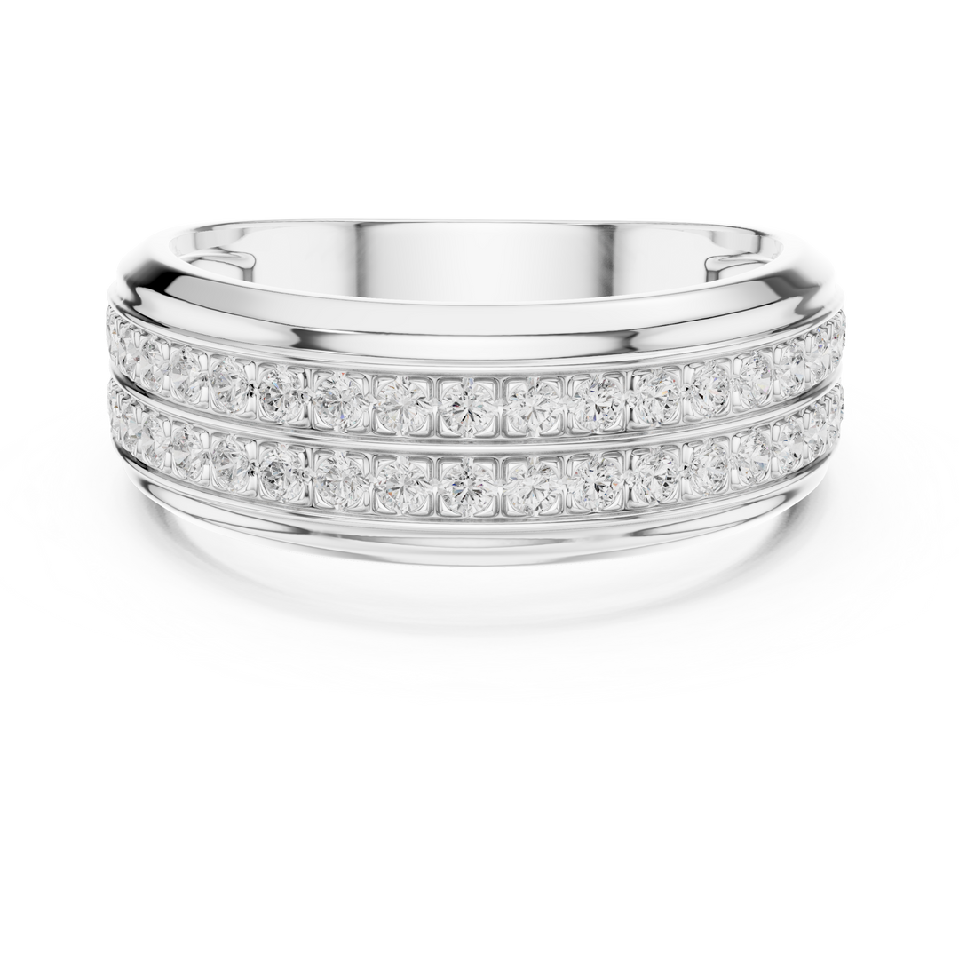 Dual Eternity Mens Ring — 0.57ct